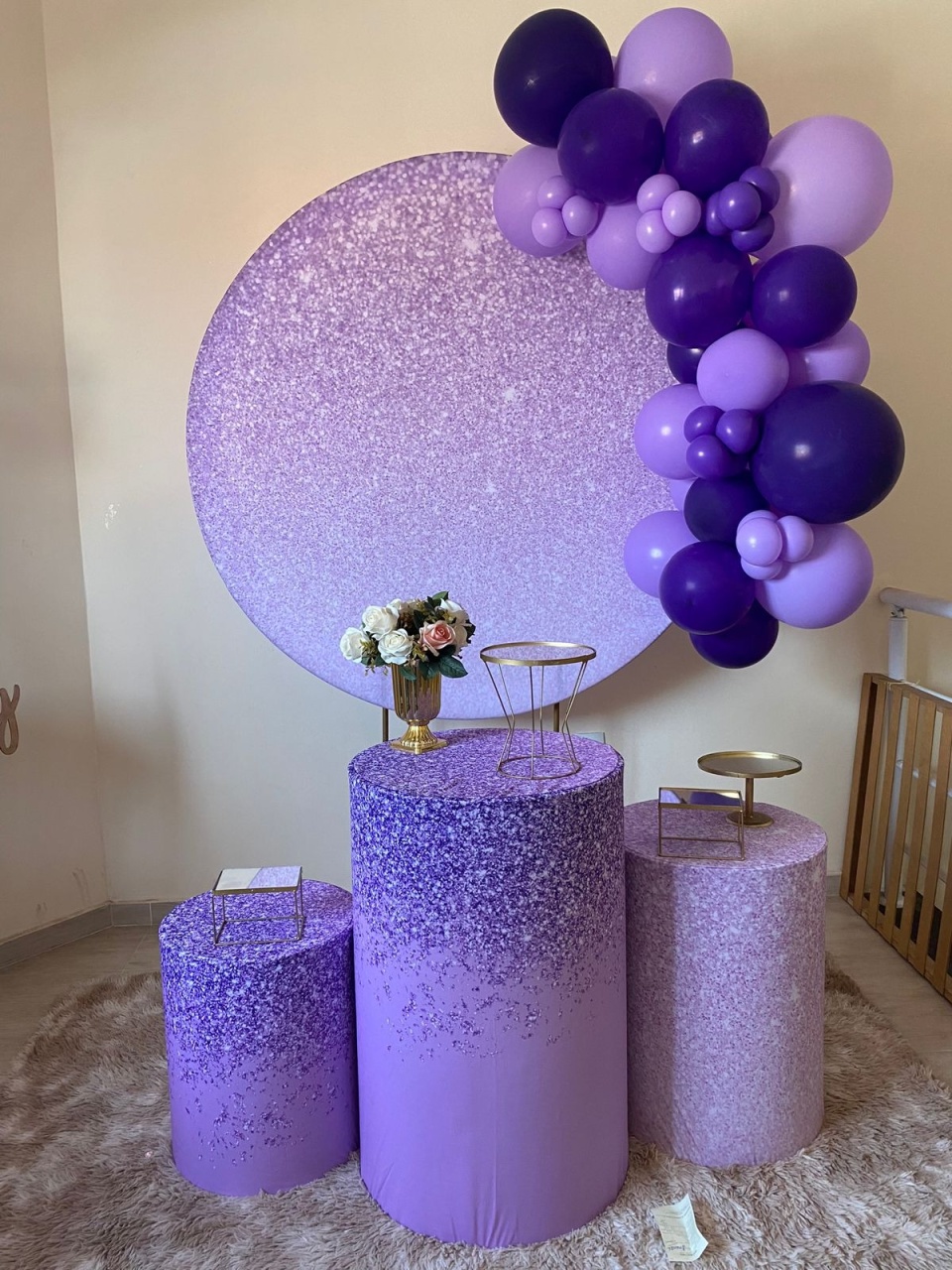 Kit Padrão Lilás Glitter - Amanda Rocha de Azevedo