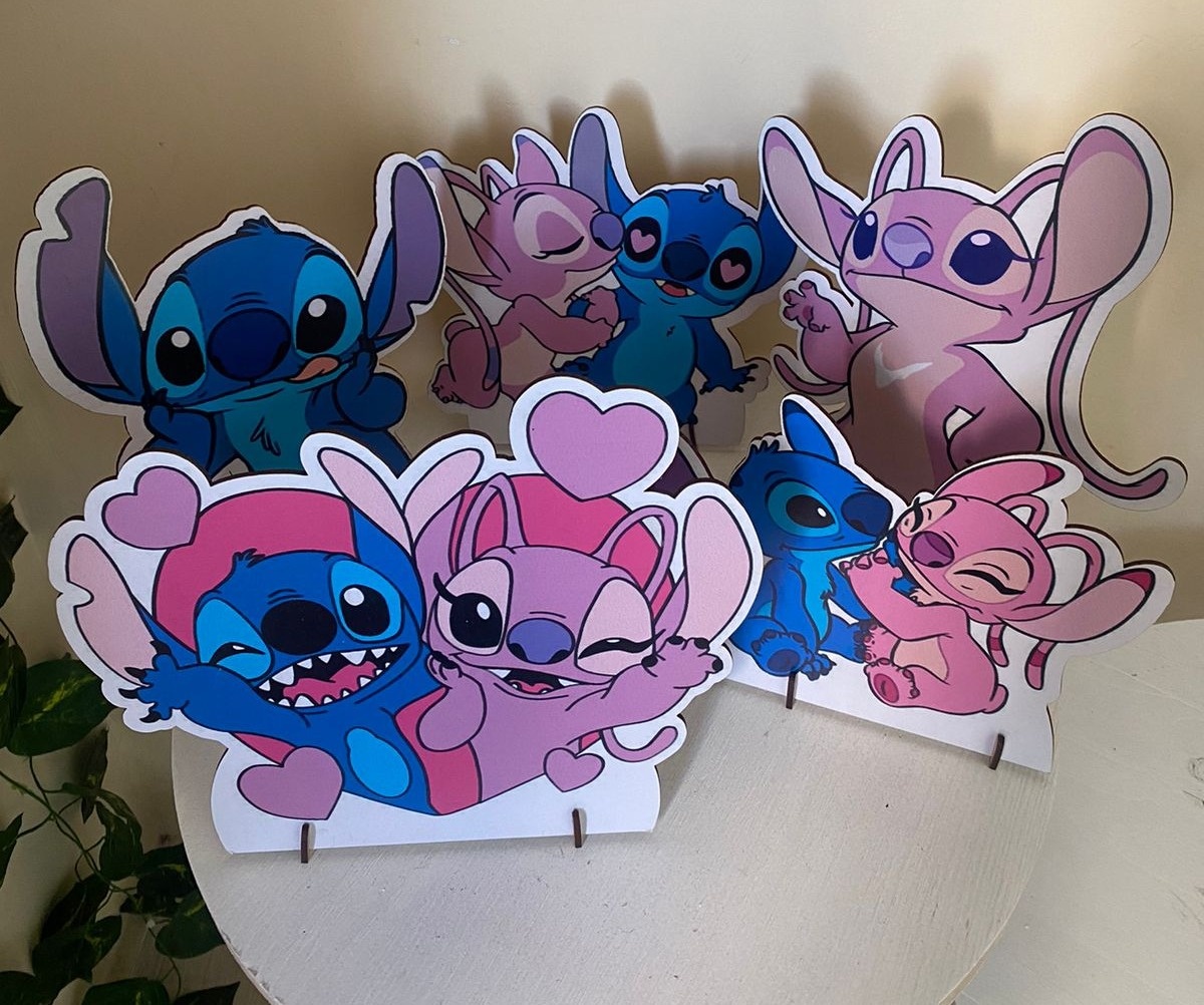 Kit Displays Stitch E Angel - Amanda Rocha de Azevedo