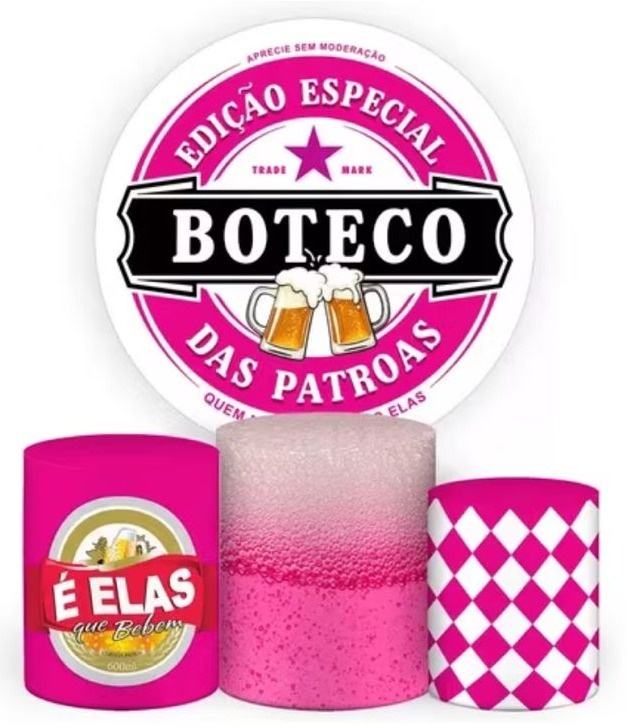 Capa de Painel E Cilindro Boteco Rosa - Amanda Rocha de Azevedo