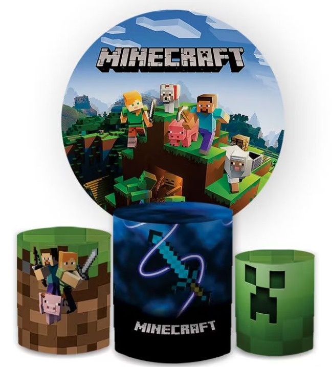 Capa de Painel E Cilindro Minecraft - Amanda Rocha de Azevedo