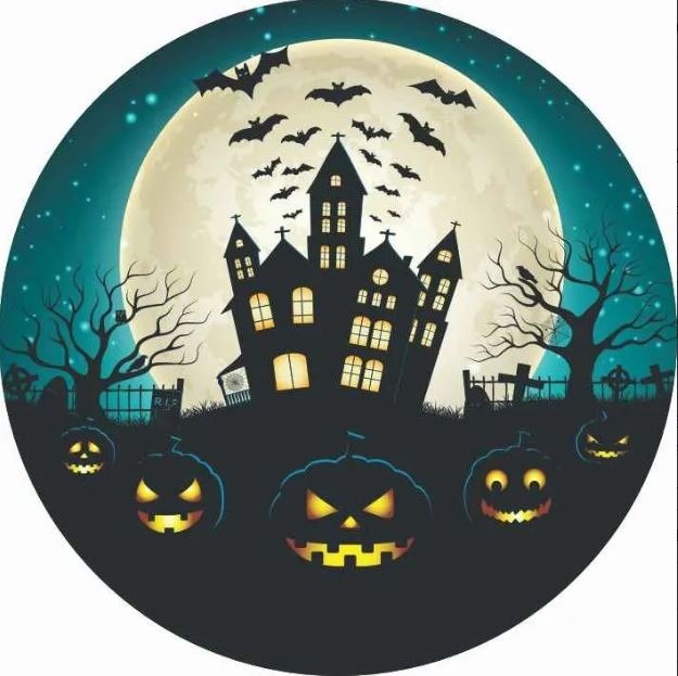 Capa Painel Redondo Hallowen - Amanda Rocha de Azevedo