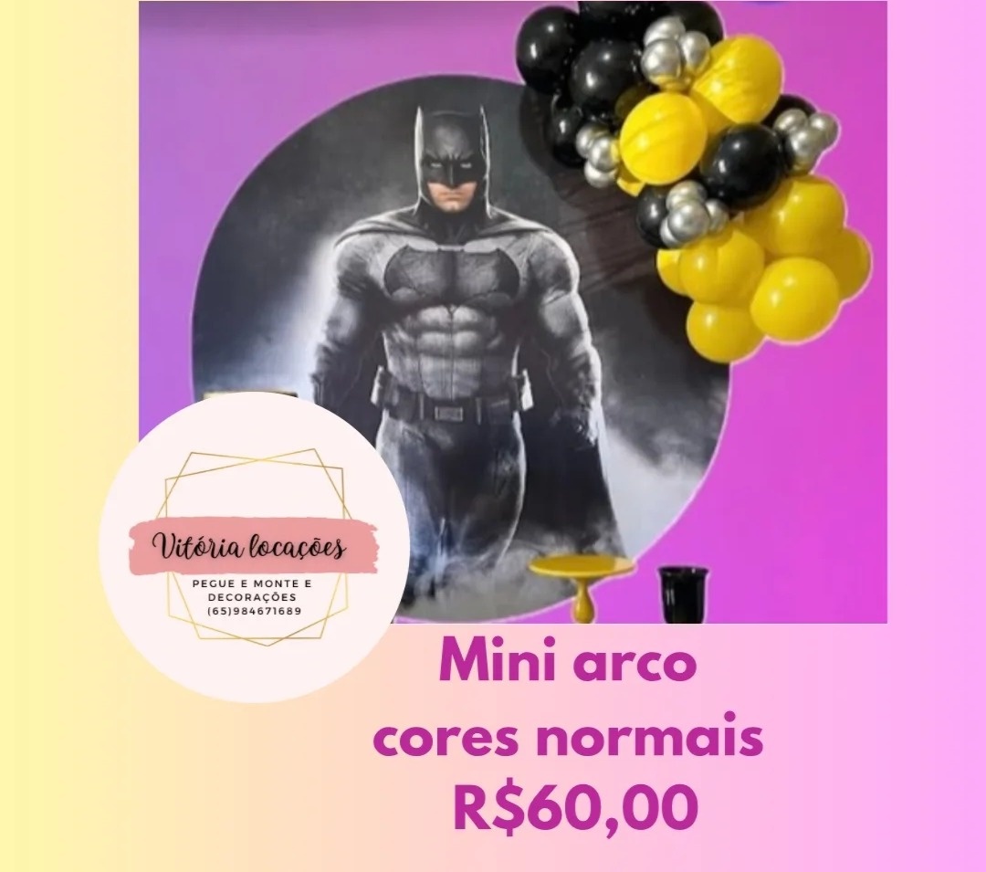 Mini Arco de Balão  - Vitoria locações 