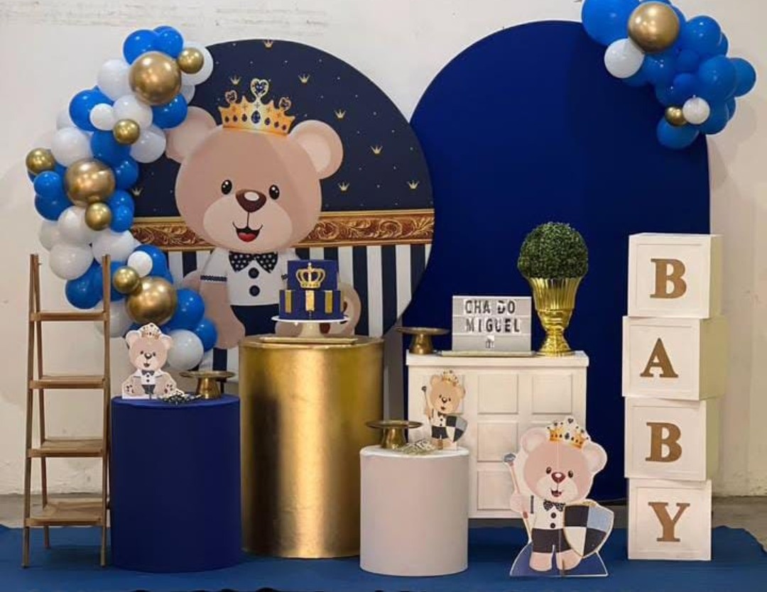 Decoração Chá de Bebe Urso Realeza  - Vitoria locações 