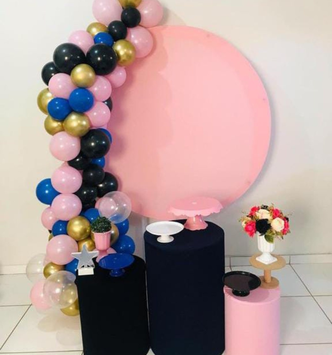 Rosa Bebê C/Preto - Vitoria locações 
