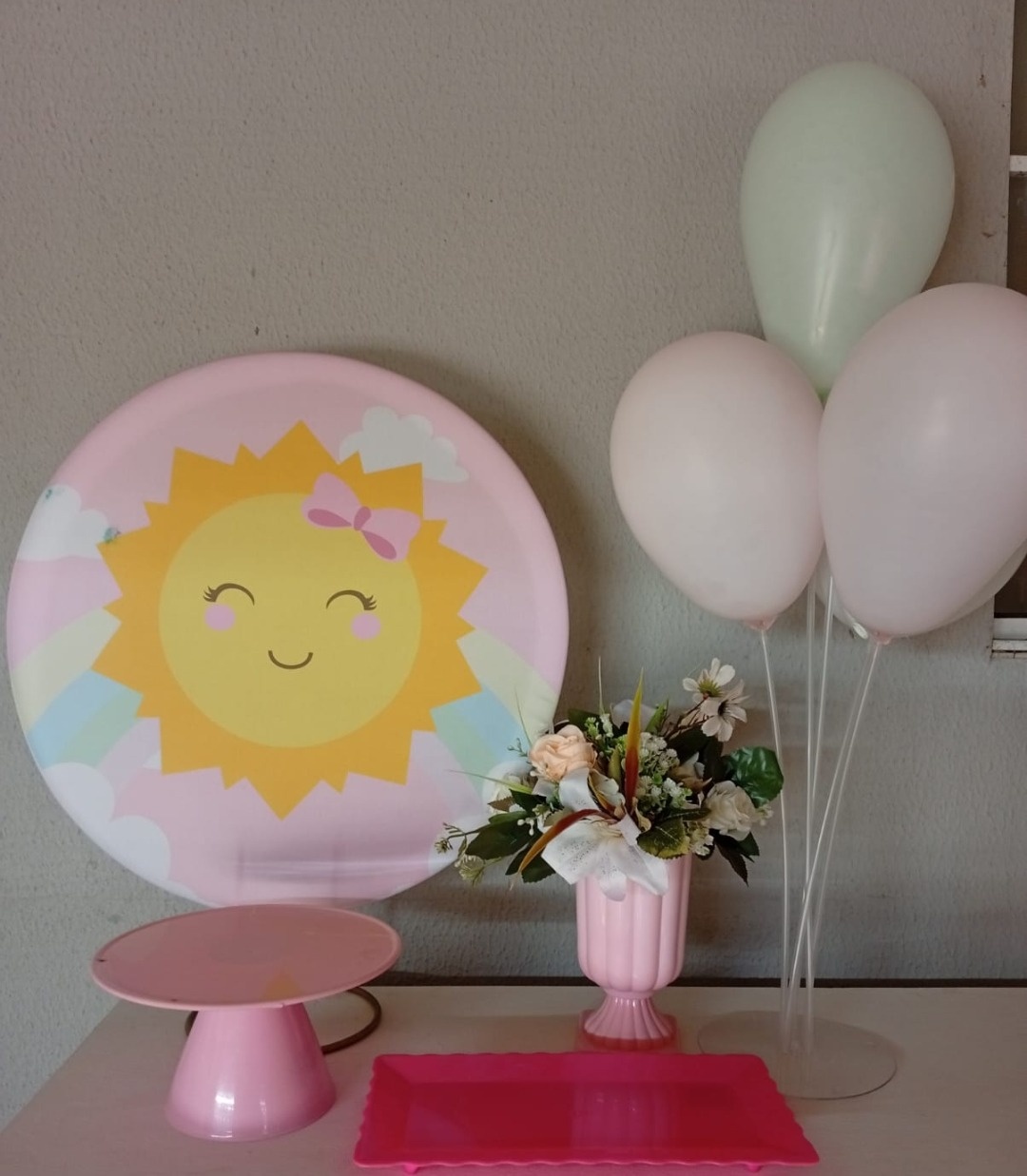 Kit Mesa Sol Rosa  - Vitoria locações 