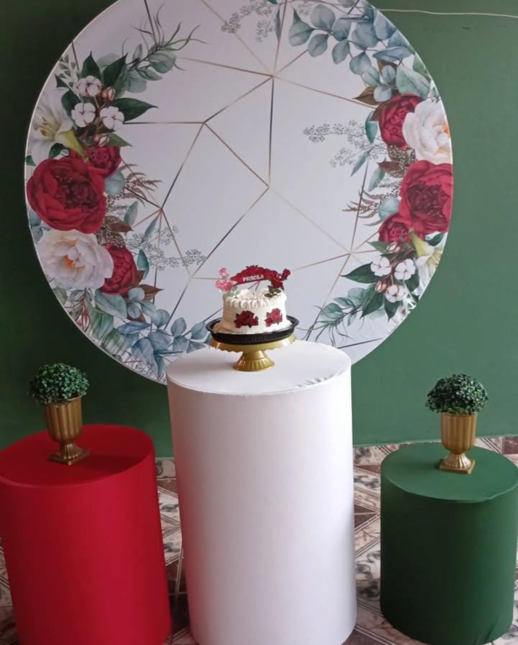 Floral Vermelho  - Vitoria locações 