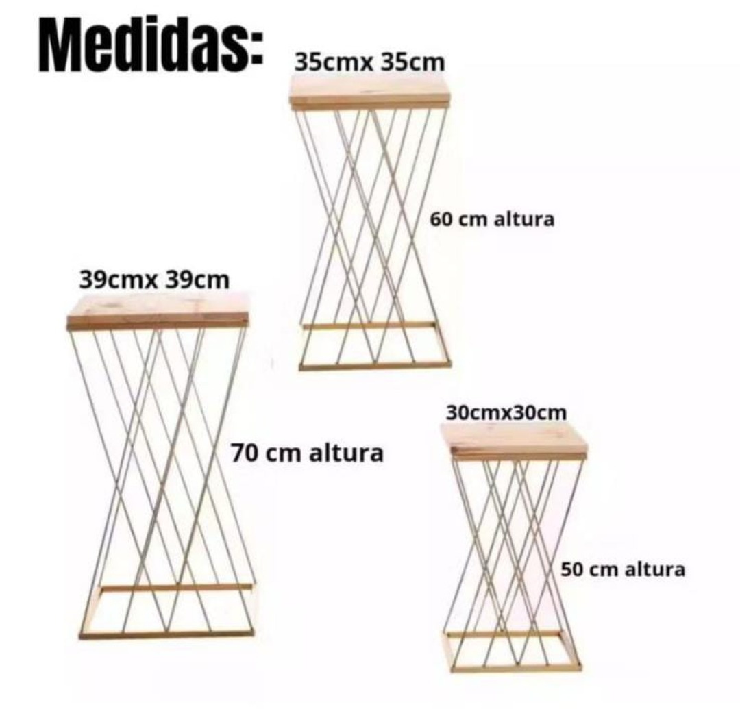 Trio de Mesas  - Vitoria locações 