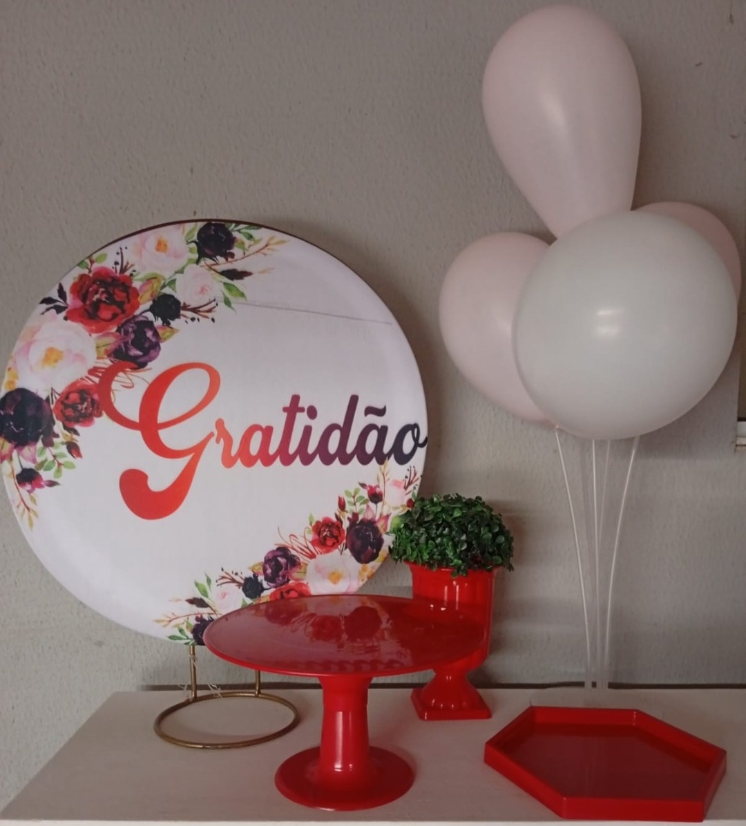 Kit Mesa Gratidão  - Vitoria locações 