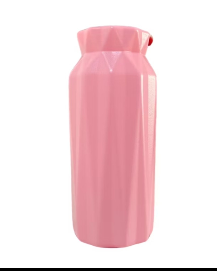 Vaso Glam Plástico Rosa Bebê  - Sua festa PM