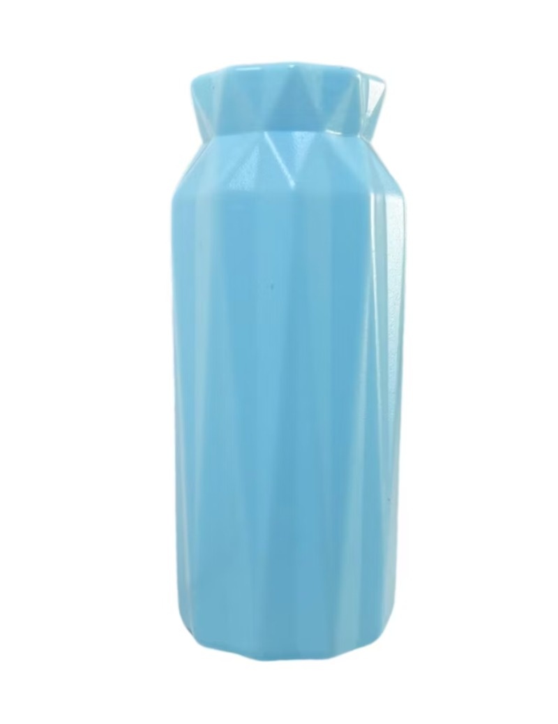 Vaso Glam Plástico Azul Bebê  - Sua festa PM