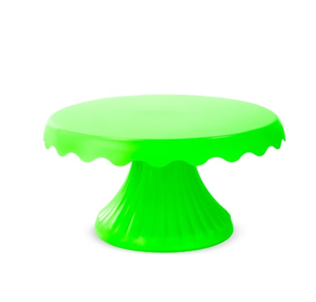 Boleira Cake Renda Verde Neon  - Sua festa PM
