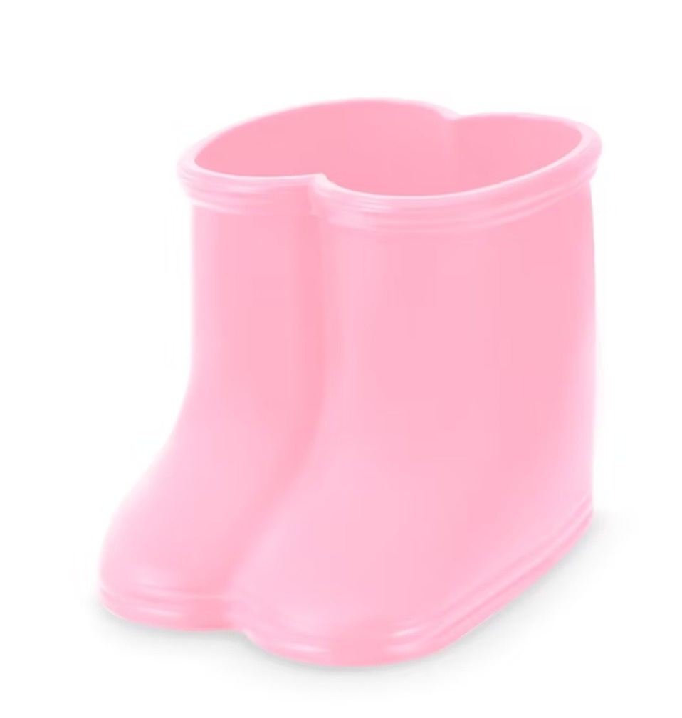 Vaso Botinha Cor Verde Rosa Bebê  - Sua festa PM