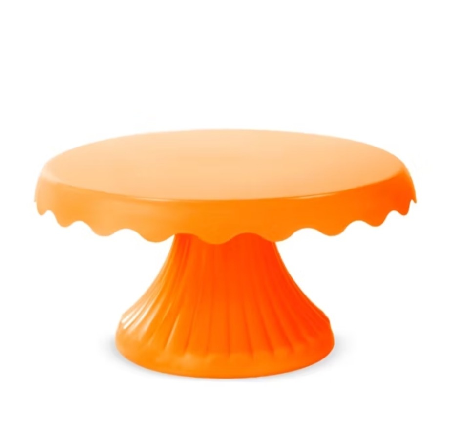 Boleira Cake Renda Laranja Neon  - Sua festa PM