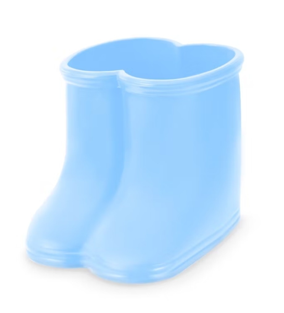 Vaso Botinha Cor Azul Bebê  - Sua festa PM
