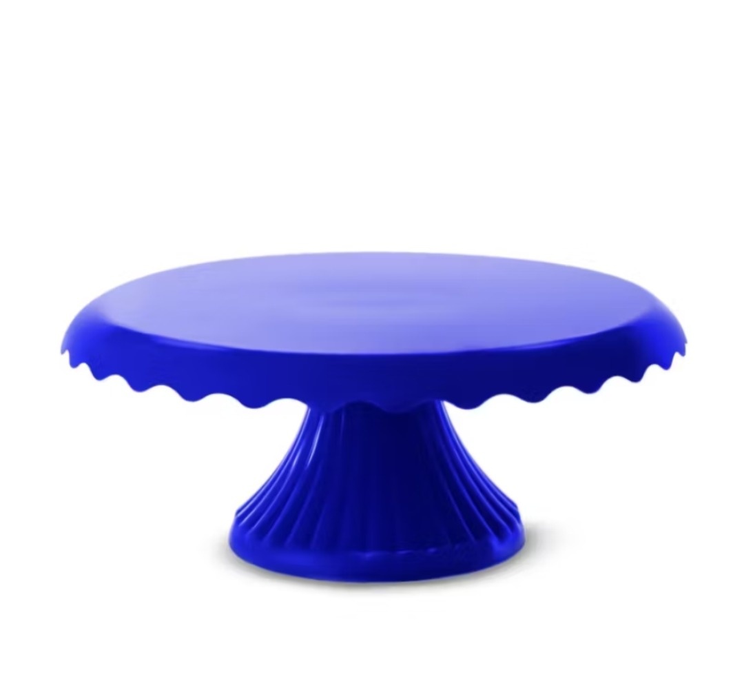 Boleira Cake Renda Azul Royal  - Sua festa PM