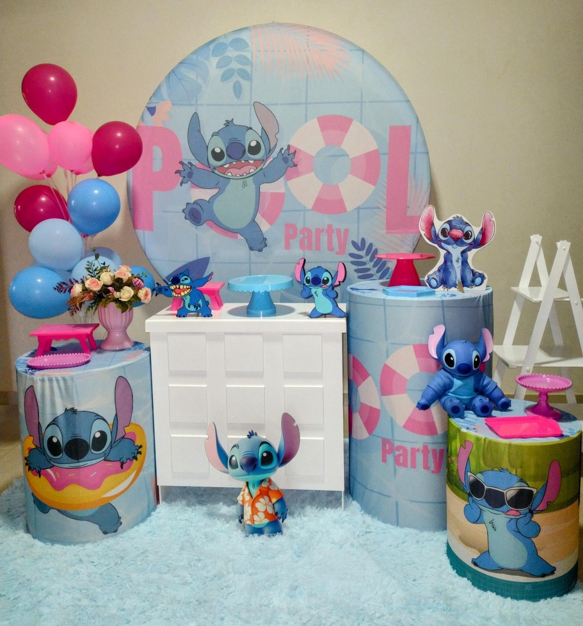 Kit Encanto Stitch Pool Party  - Pâmela Cristina Gonçalves 