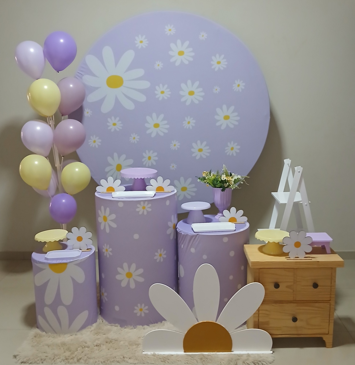 Kit Encanto Margaridas Lilás  - Pâmela Cristina Gonçalves 