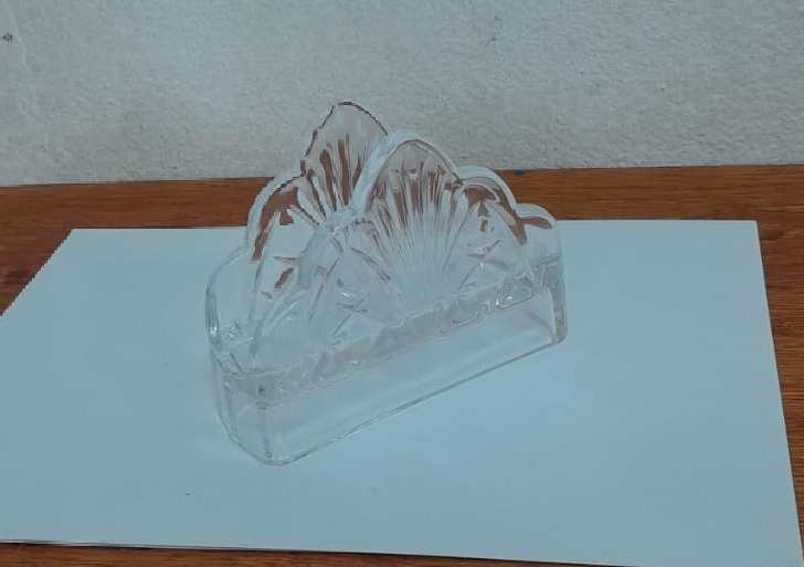 Porta Guardanapo de Cristal Transparente - Rita de Cássia Pereira Santos Carvalho 