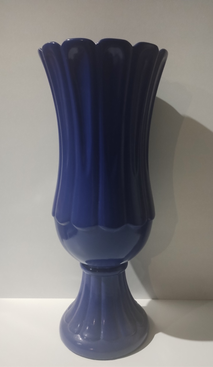 Jarro Cerâmica Flor G Azul Marinho - Arco íris Locações 