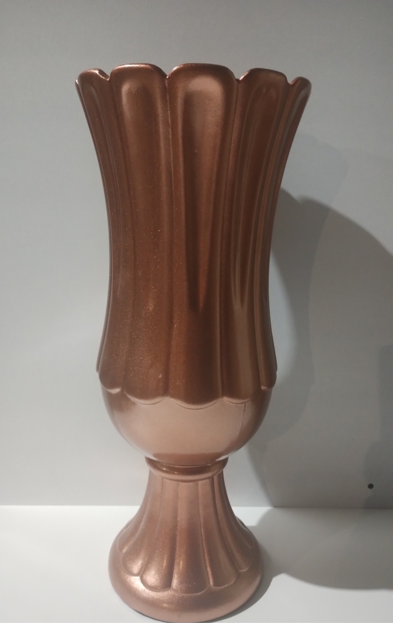 Jarro Cerâmica Flor G Rosé Gold - Arco íris Locações 