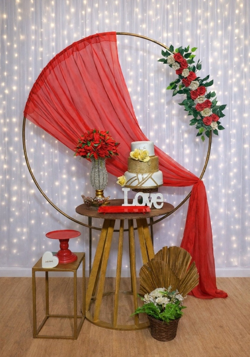 Decoração Noivado/Casamento Vermelho - JPeventospeguemontee