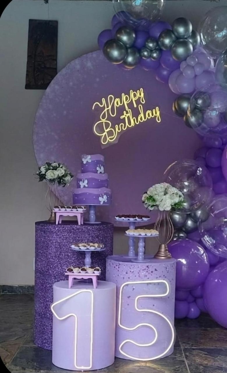 Kit P - Glitter Lilas (Sem Bexigas) - JPeventospeguemontee