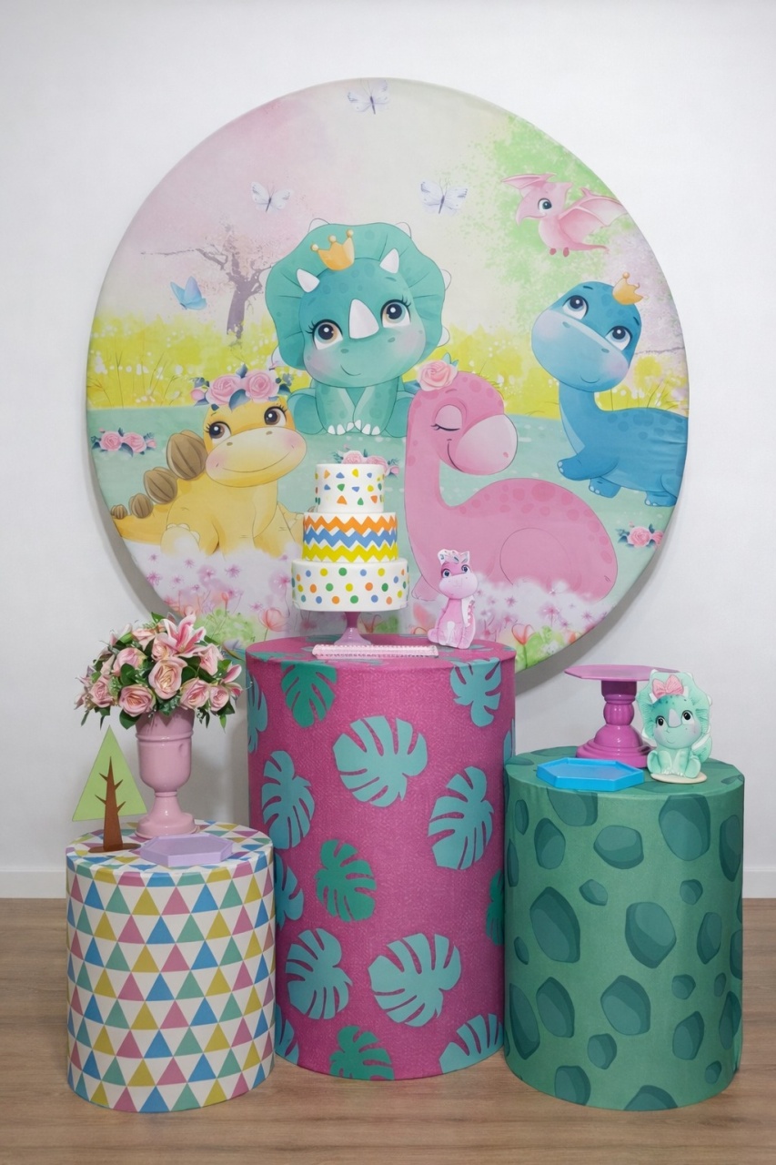 Kit P -  Dino Baby Rosa - JPeventospeguemontee
