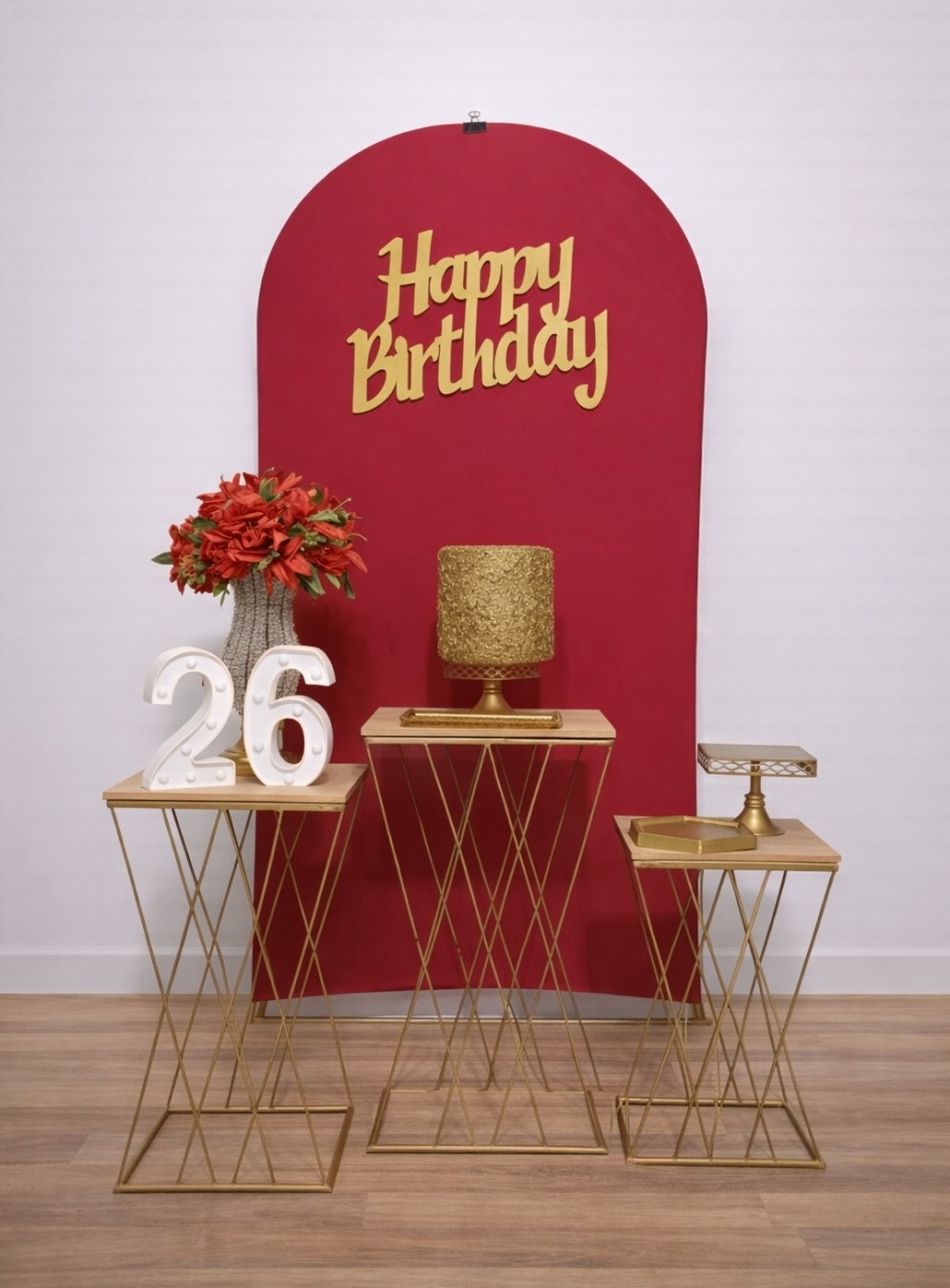 Kit P -  Happy Birthday Vermelho  - JPeventospeguemontee