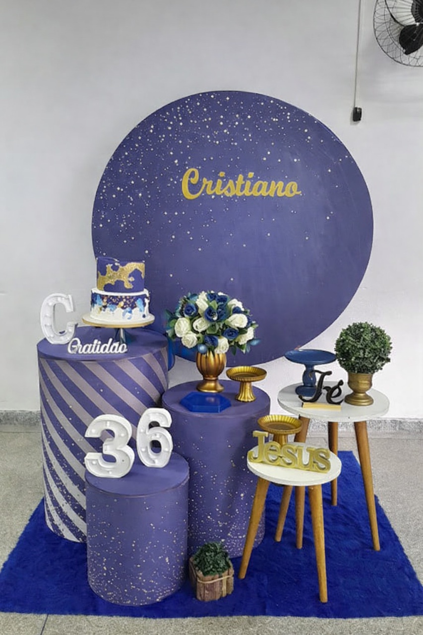 Decoração Azul Com Prata 2 - JPeventospeguemontee