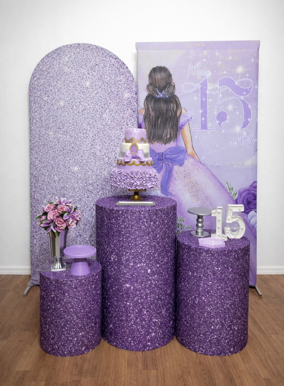 Decoração 15 Anos Lilas - JPeventospeguemontee