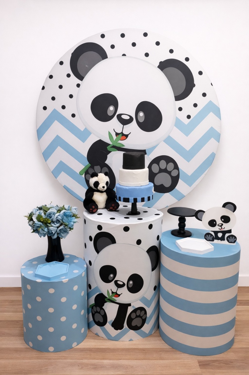 Kit P -  Panda Azul - JPeventospeguemontee