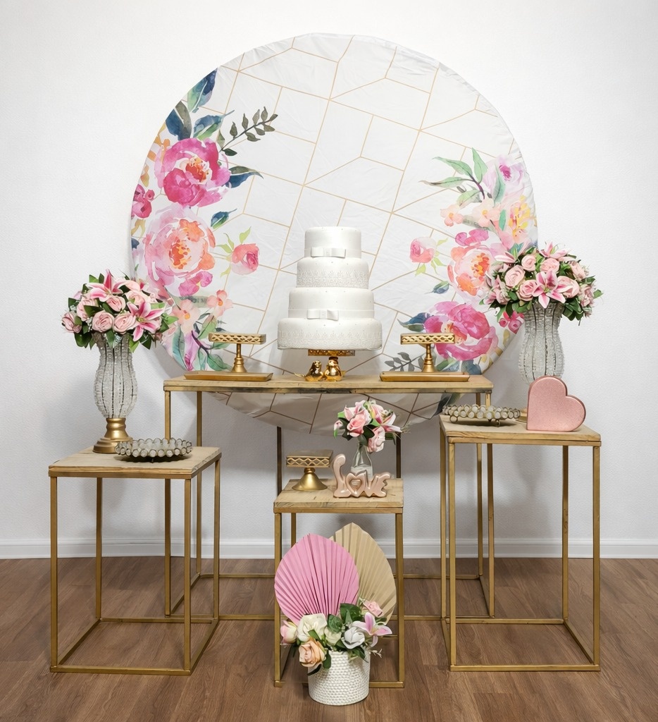 Decoração Noivado Rosa - JPeventospeguemontee