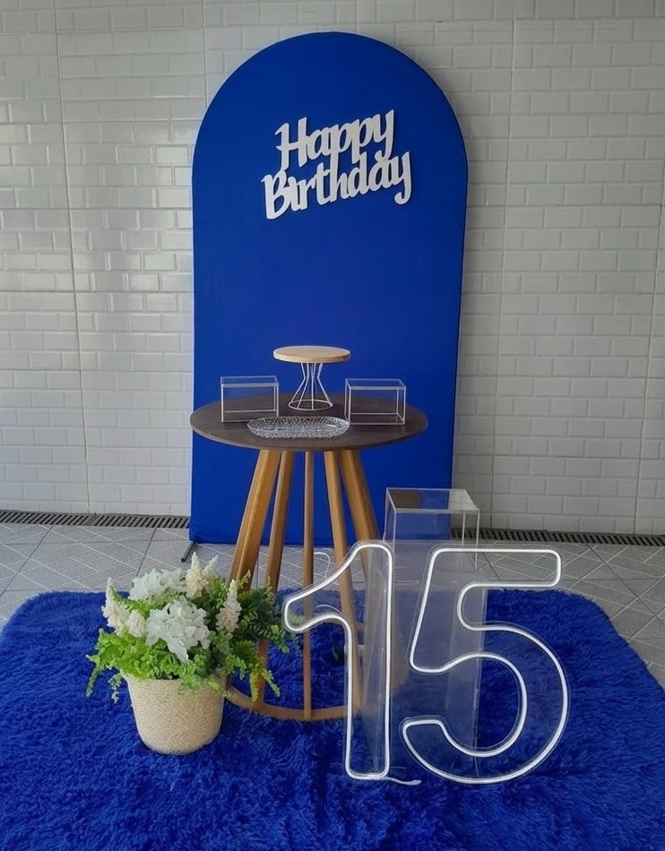 Decoração Azul Com Prata  - JPeventospeguemontee