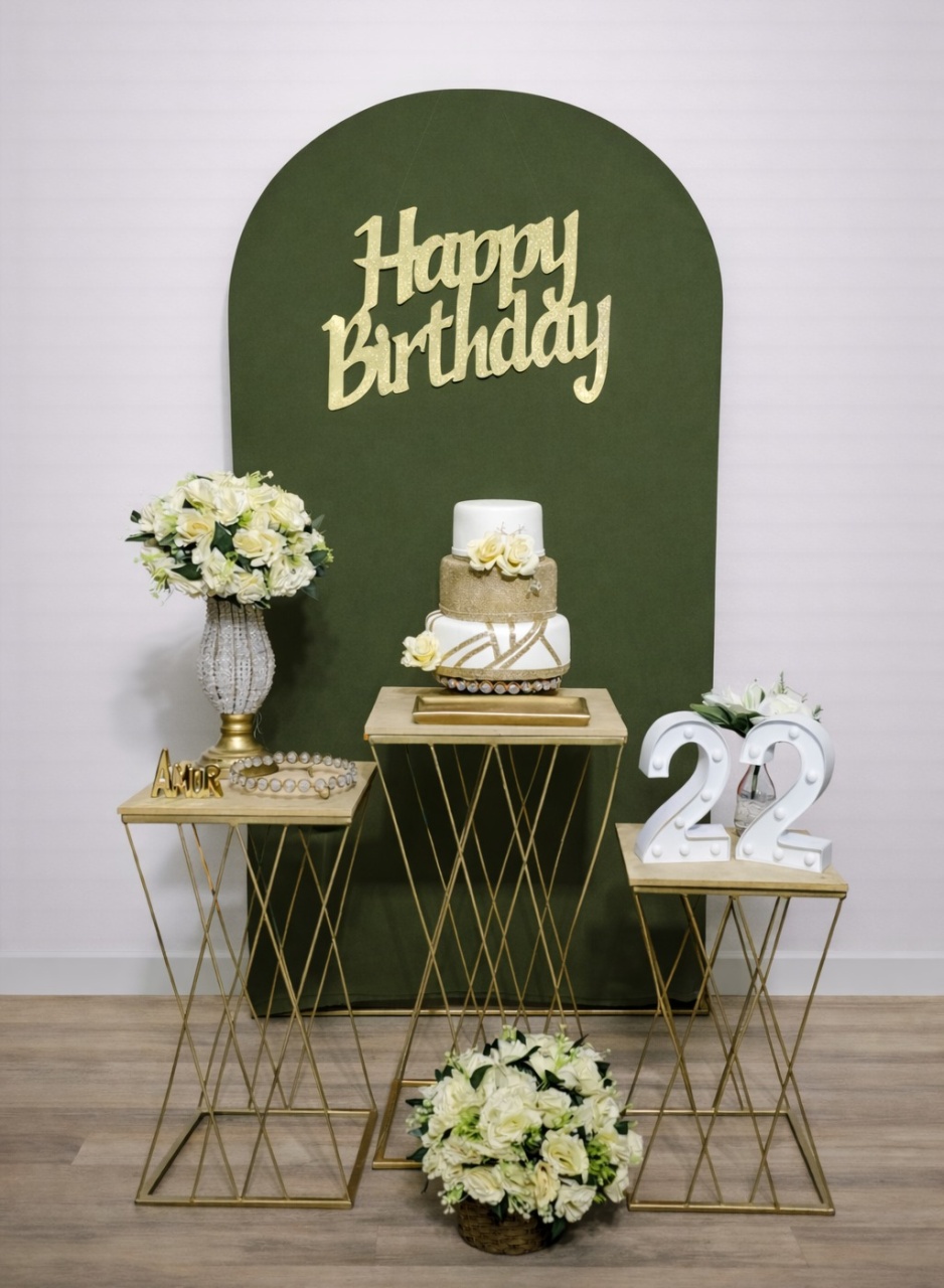 Kit P -  Happy Birthday Verde Militar - JPeventospeguemontee