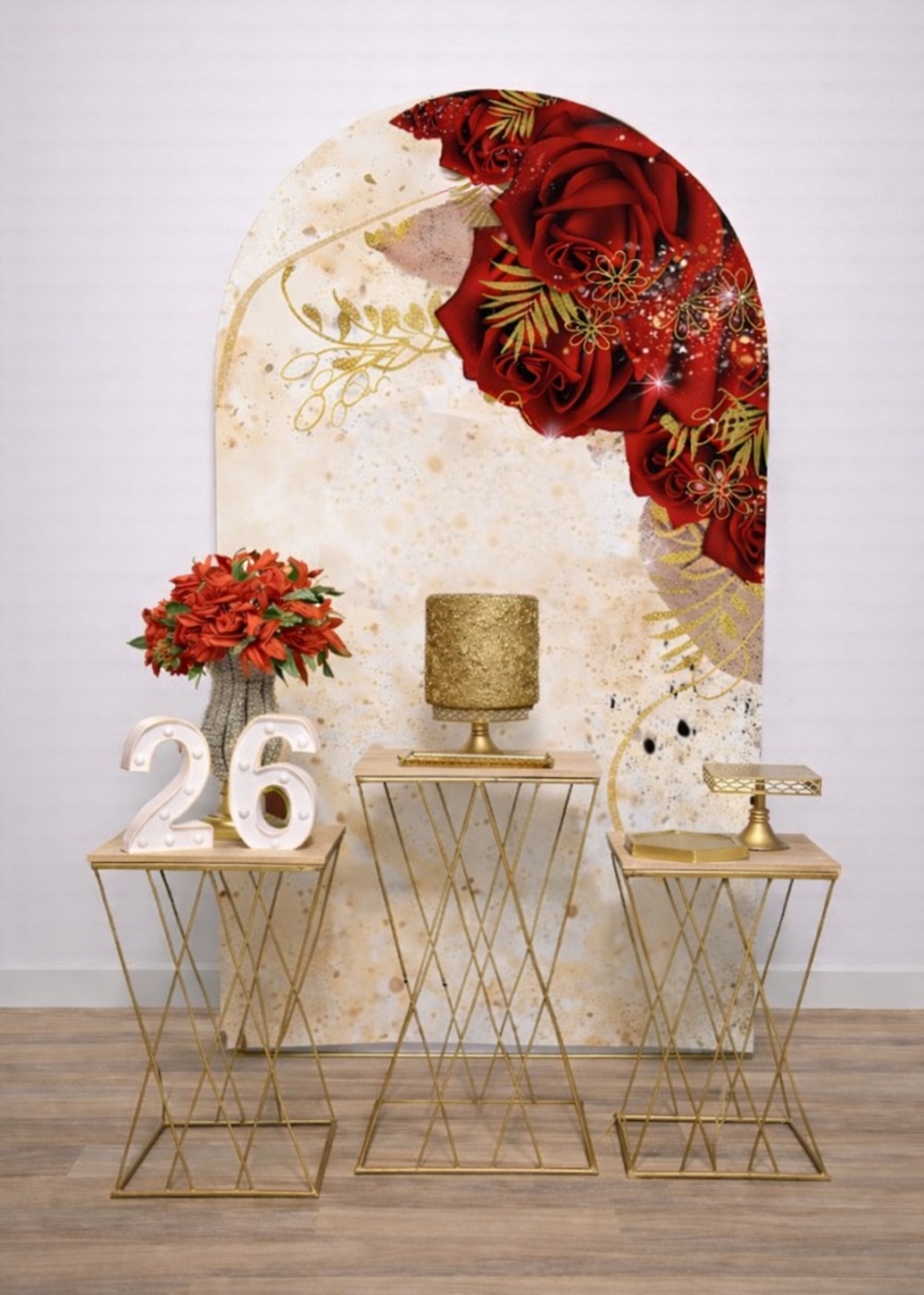 Kit P -  Floral Vermelho - JPeventospeguemontee