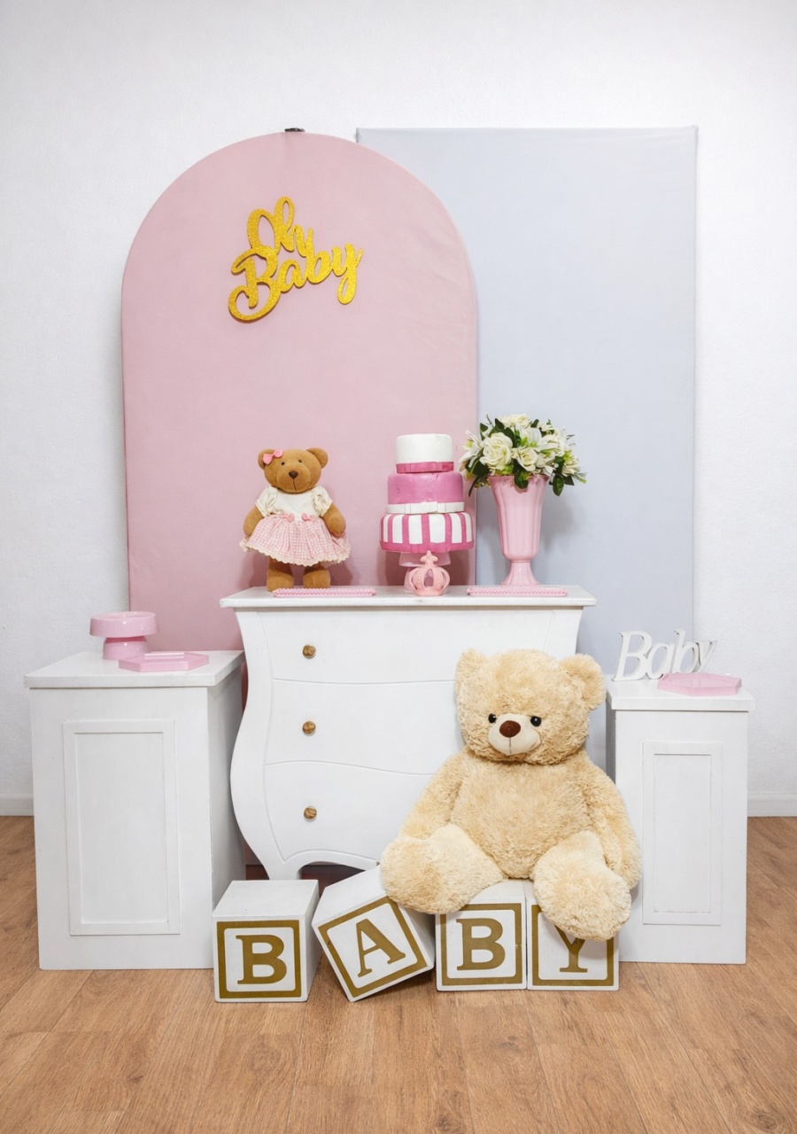 Decoração Ursinha Chá de Bebe - JPeventospeguemontee