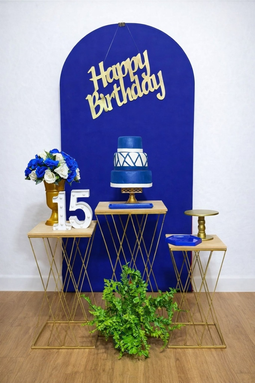 Kit P -  Happy Birthday Azul Royal - JPeventospeguemontee