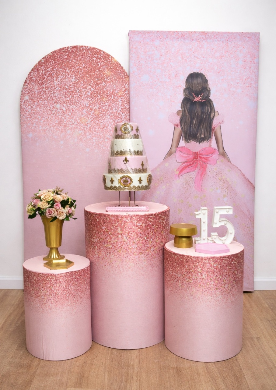 Decoração 15 Anos Rosa - JPeventospeguemontee