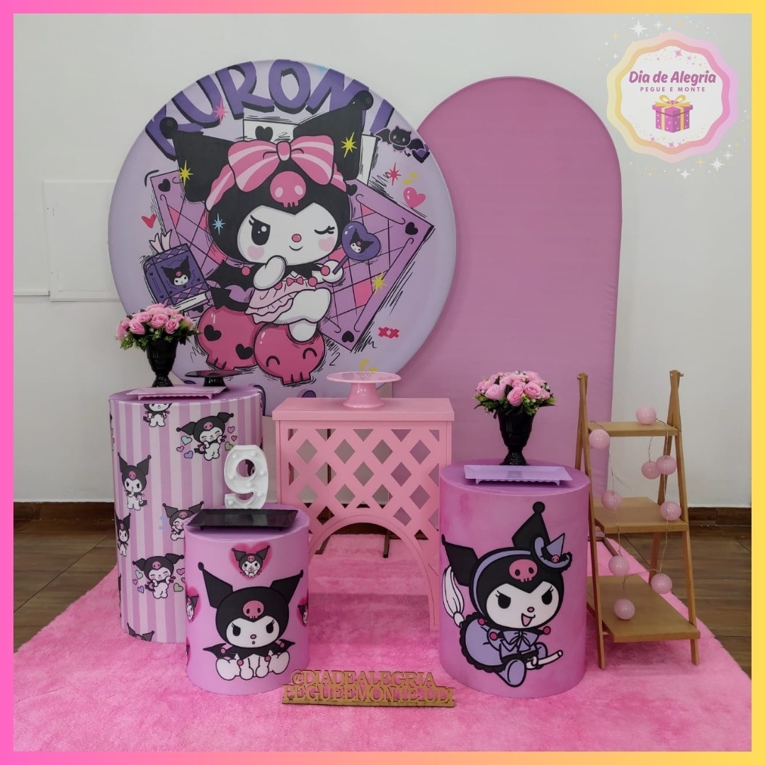 Kuromi - Kit 3 - Dia de Alegria Pegue e Monte