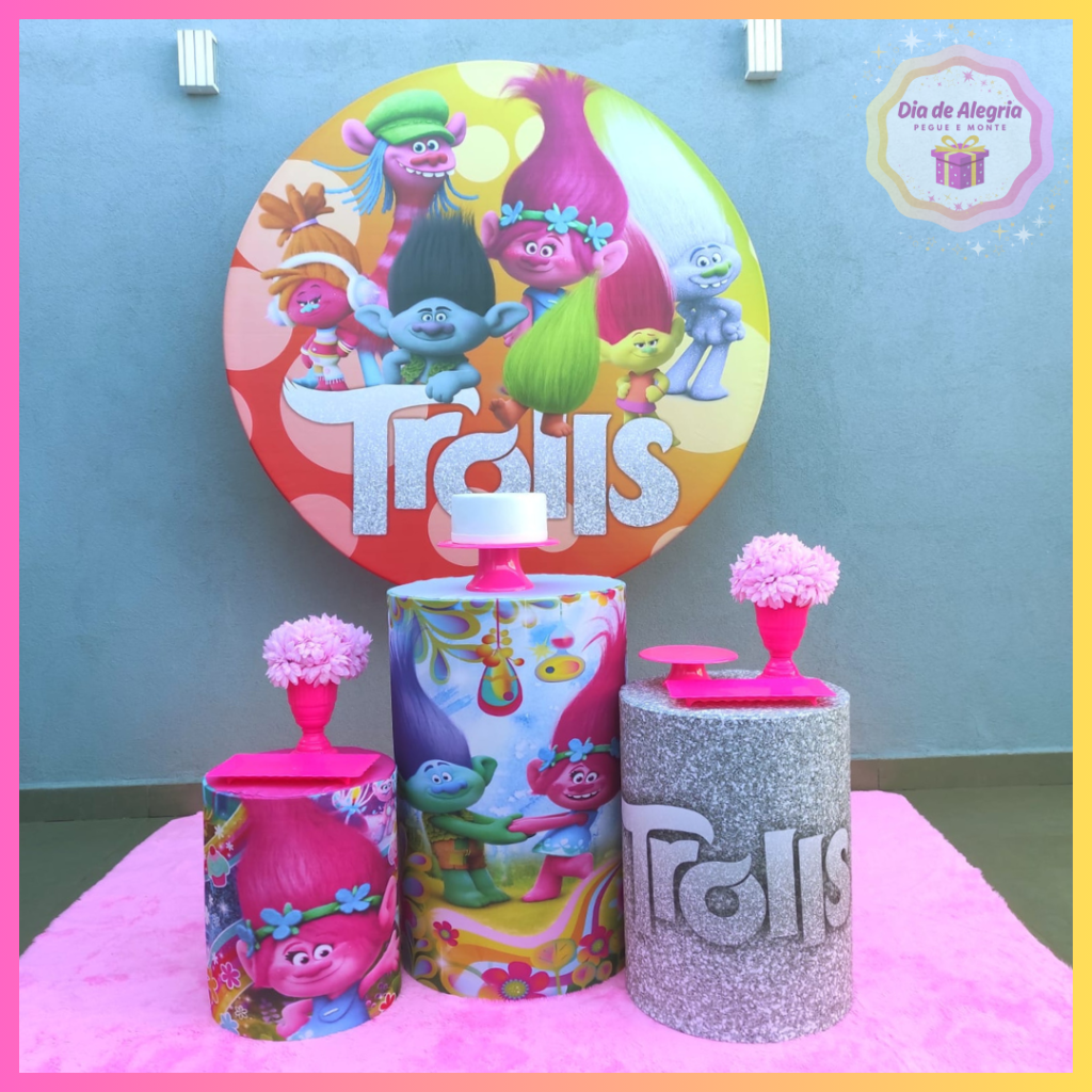 Trolls - Kit 1 - Dia de Alegria Pegue e Monte