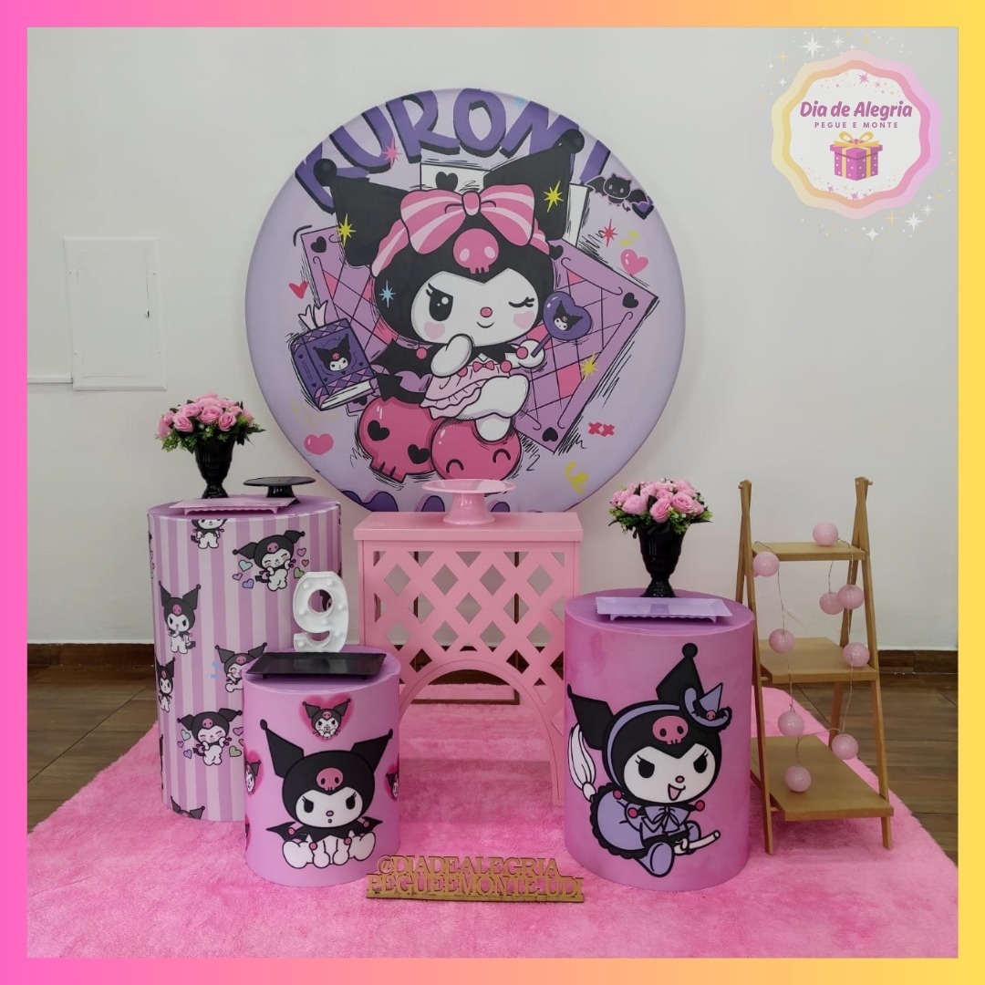 Kuromi - Kit 2 - Dia de Alegria Pegue e Monte