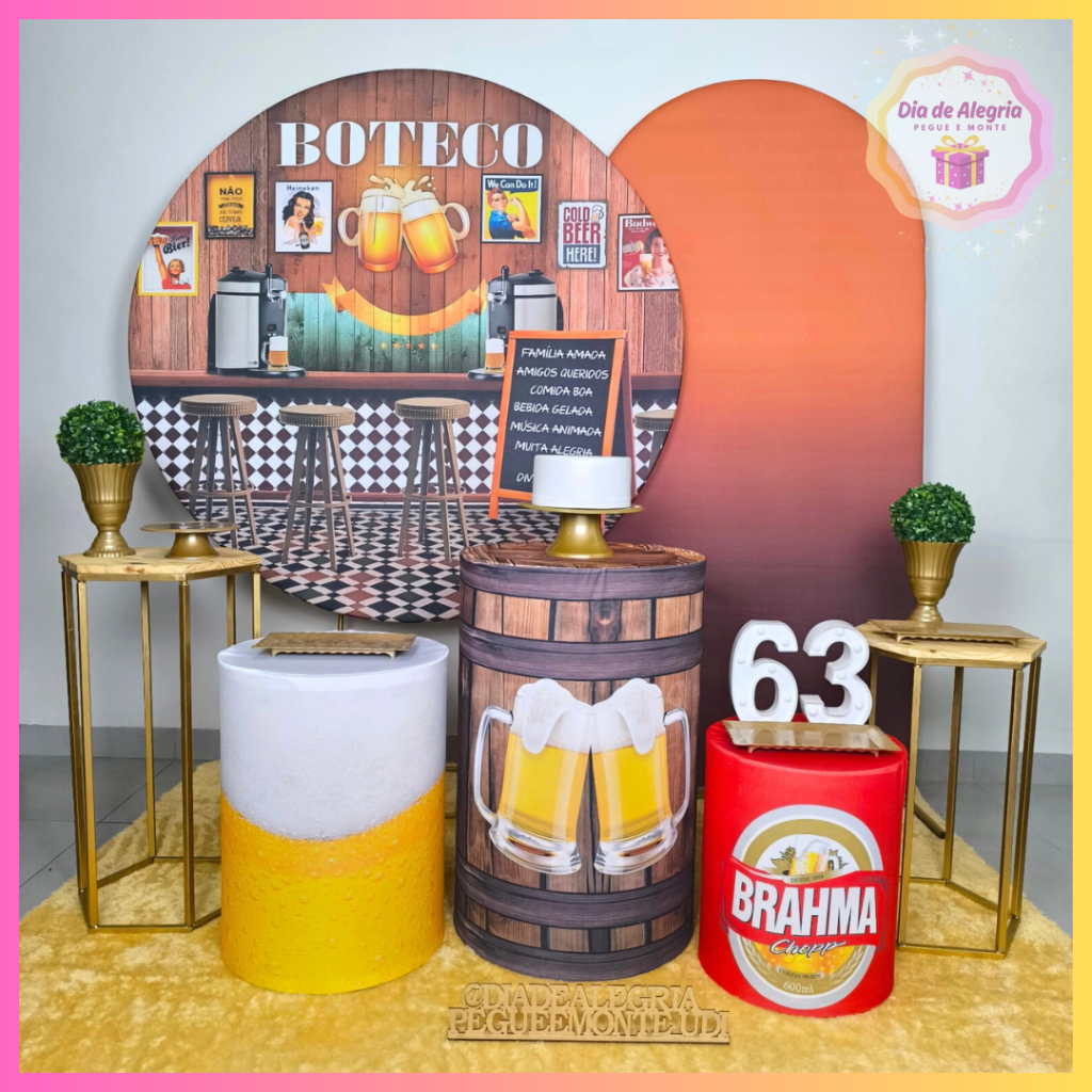 Boteco - Kit 3 Cilindros - Dia de Alegria Pegue e Monte