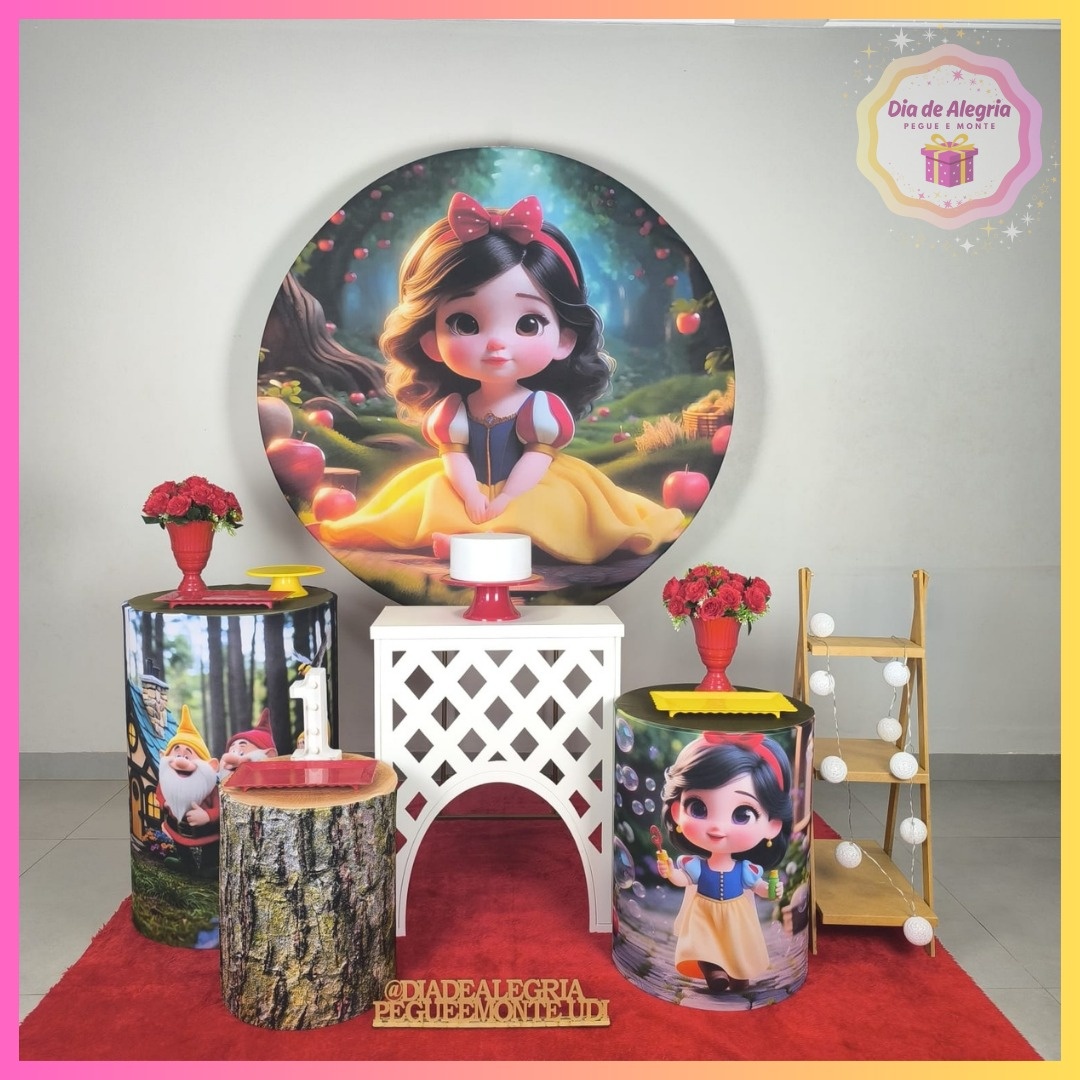 Branca de Neve Cute - Kit 2 - Dia de Alegria Pegue e Monte