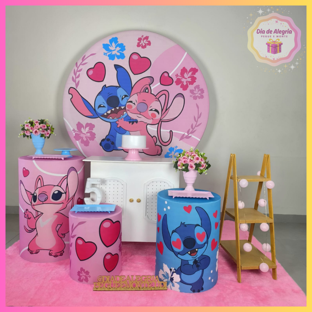Stitch E Angel 2 - Kit 2 - Dia de Alegria Pegue e Monte