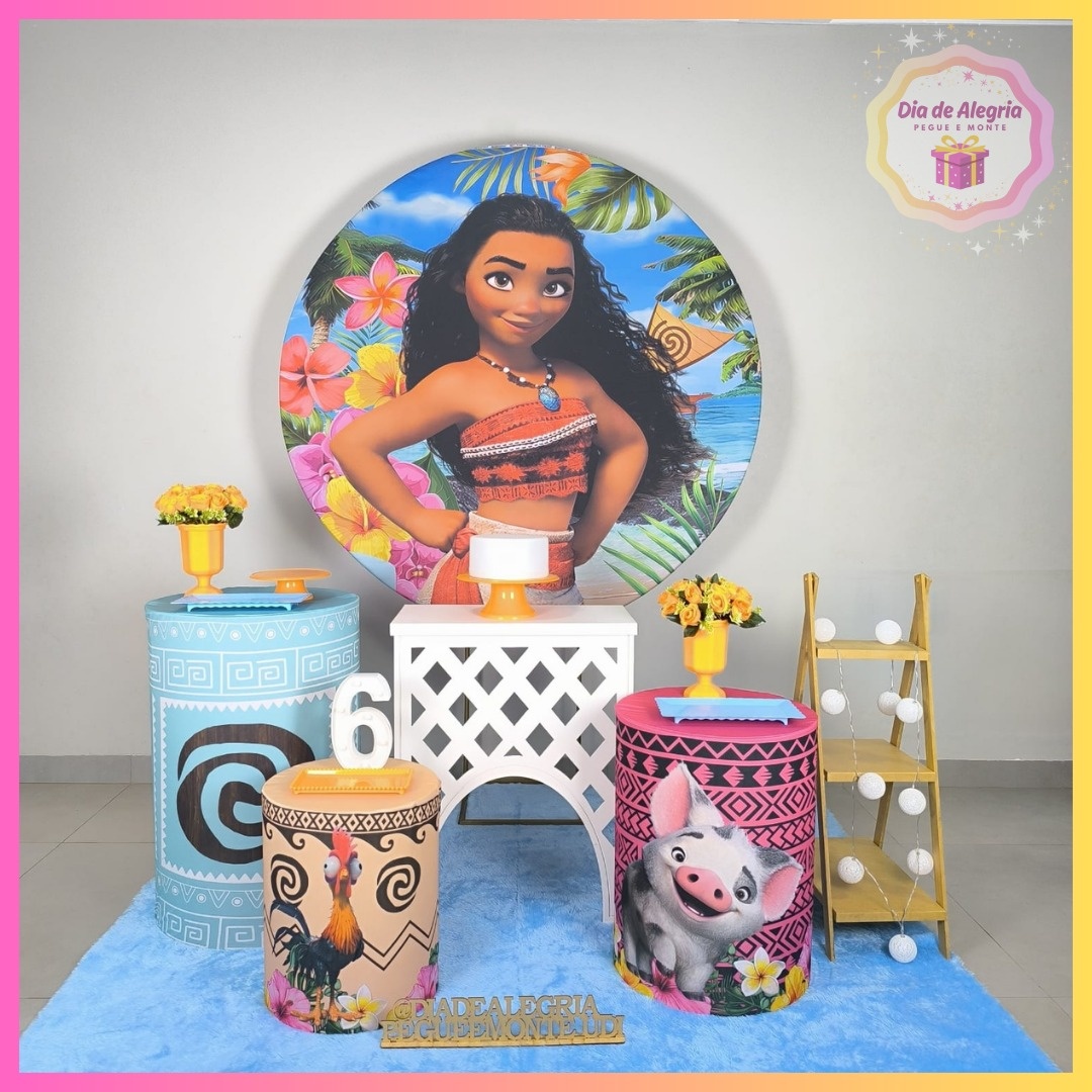 Moana Adolescente - Kit 2 - Dia de Alegria Pegue e Monte