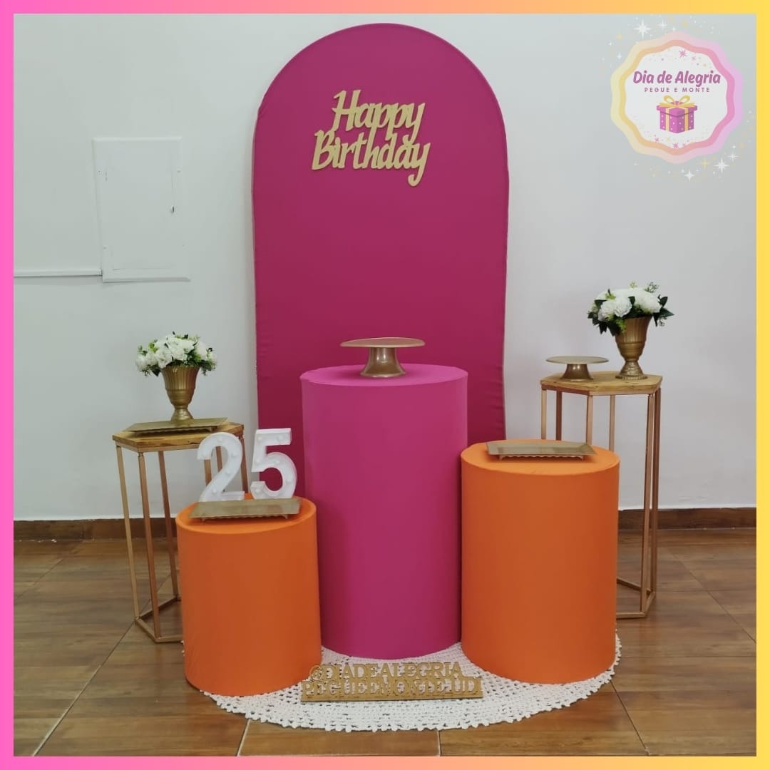 Pink Com Laranja Adulto - Kit 2 - Dia de Alegria Pegue e Monte