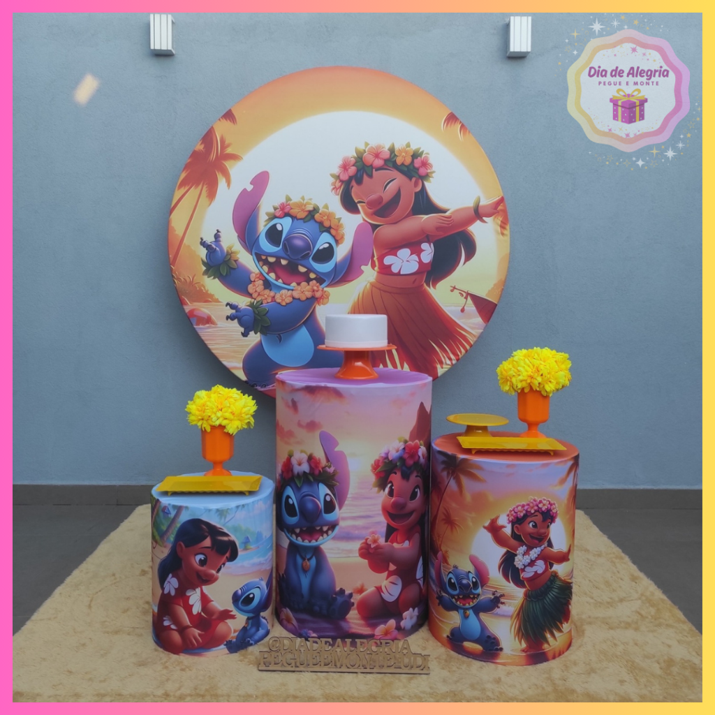 Lilo E Stitch - Kit 1 - Dia de Alegria Pegue e Monte