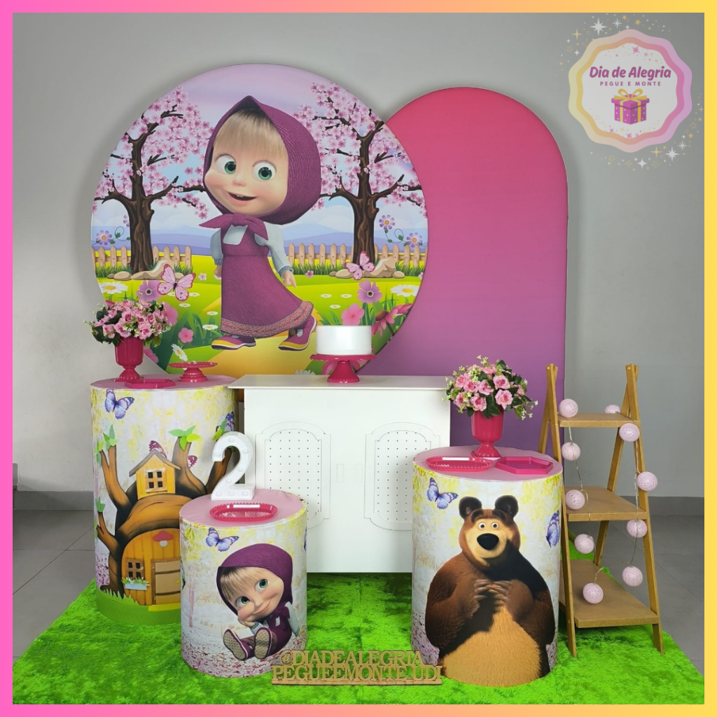 Marsha E O Urso - Kit 3 - Dia de Alegria Pegue e Monte