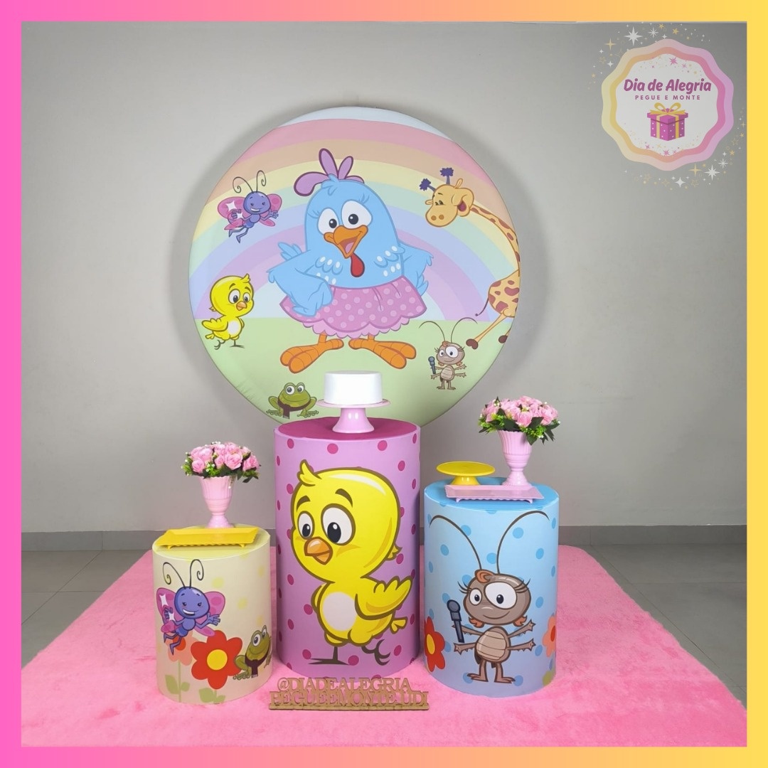 Galinha Pintadinha Menina - Kit 1 - Dia de Alegria Pegue e Monte