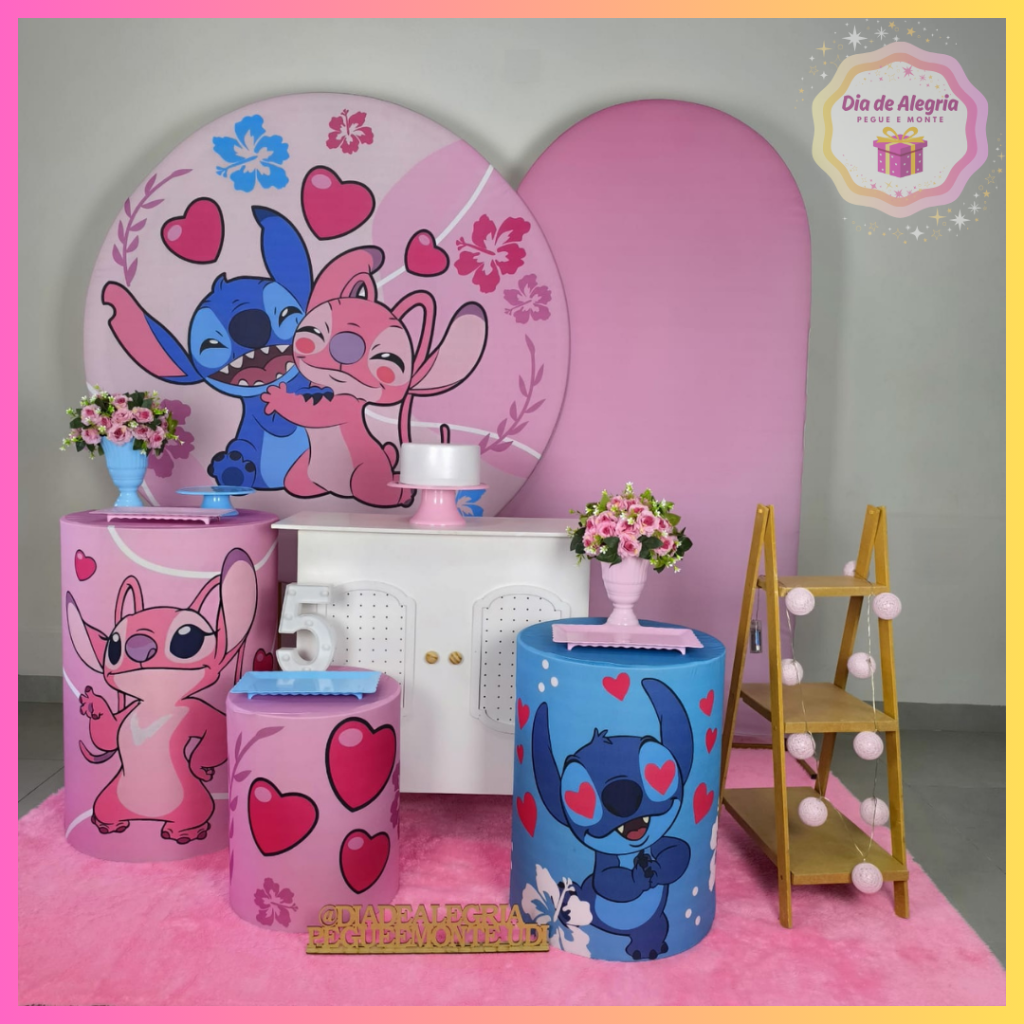 Stitch E Angel 2 - Kit 3 - Dia de Alegria Pegue e Monte